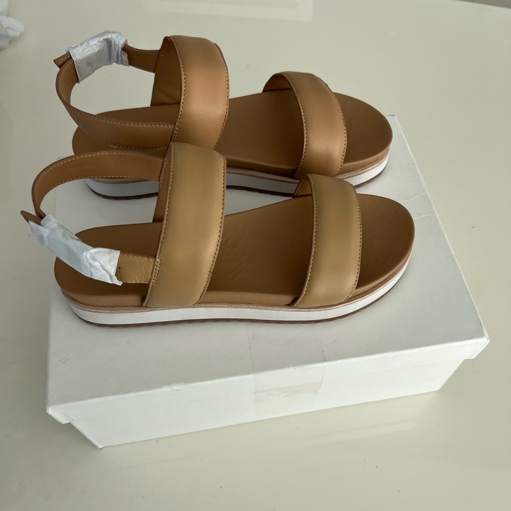Quince Italian Leather Platform Sandal Size 7 - Picture 12 of 14